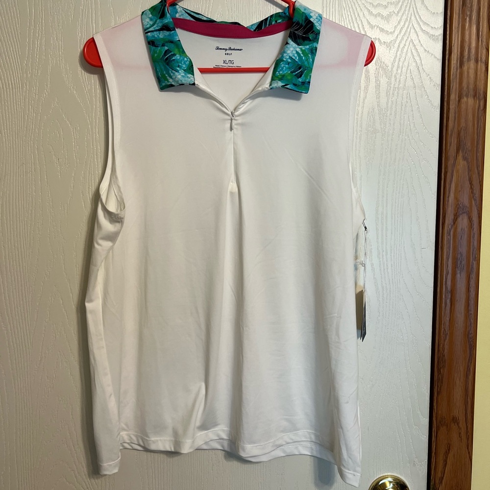 White Tommy Bahama golf polo